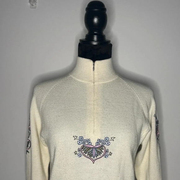 Vintage Cottage Core Obermeyer 1947 Signature Wool Blend Cardigan - Picture 9 of 14